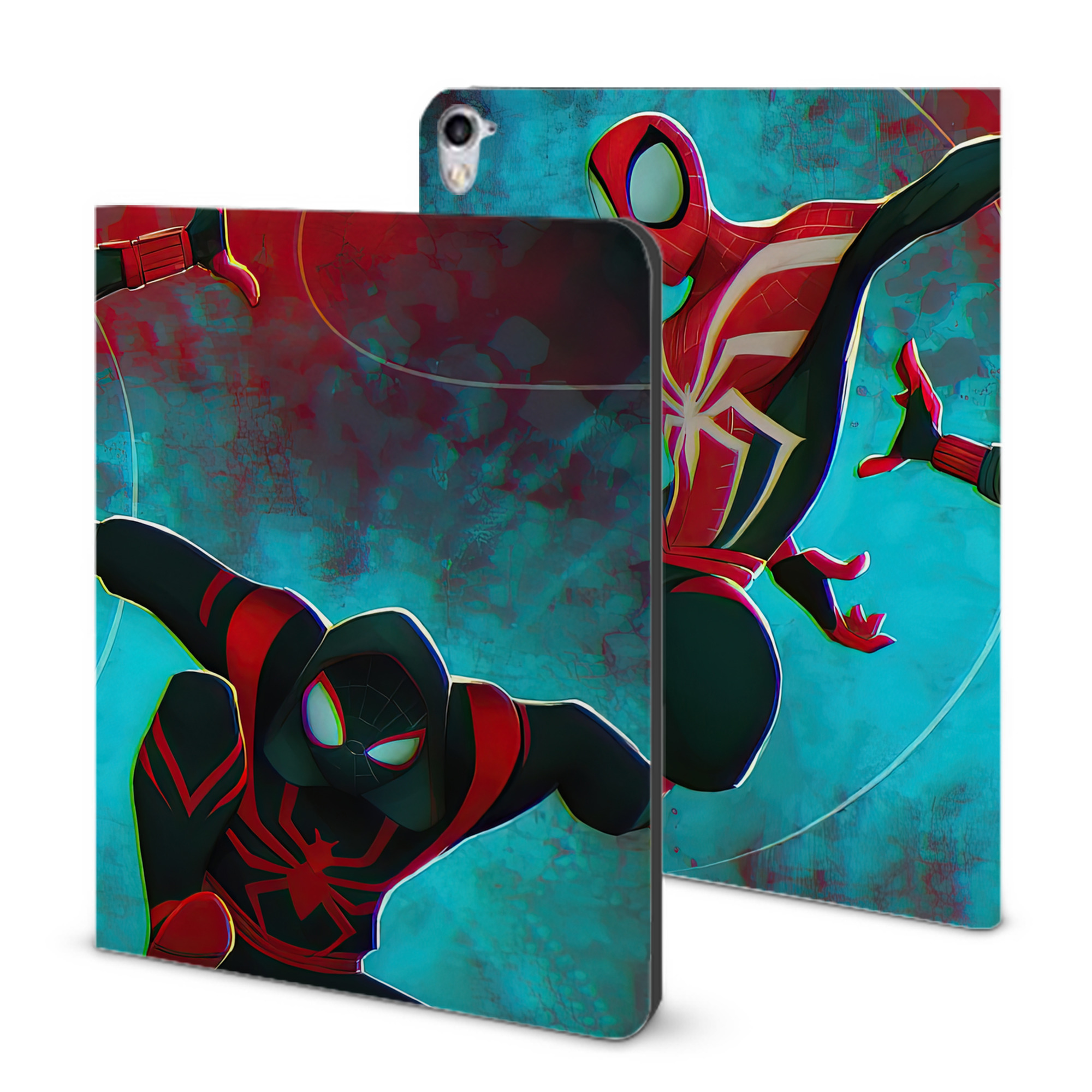 （画像用） Spider Man スパイダーマン IPad ケース ブック型 PUレザー TPU 耐衝撃 軽量 薄型 ペン収納なし 全面保護 IPad 各モデル対応